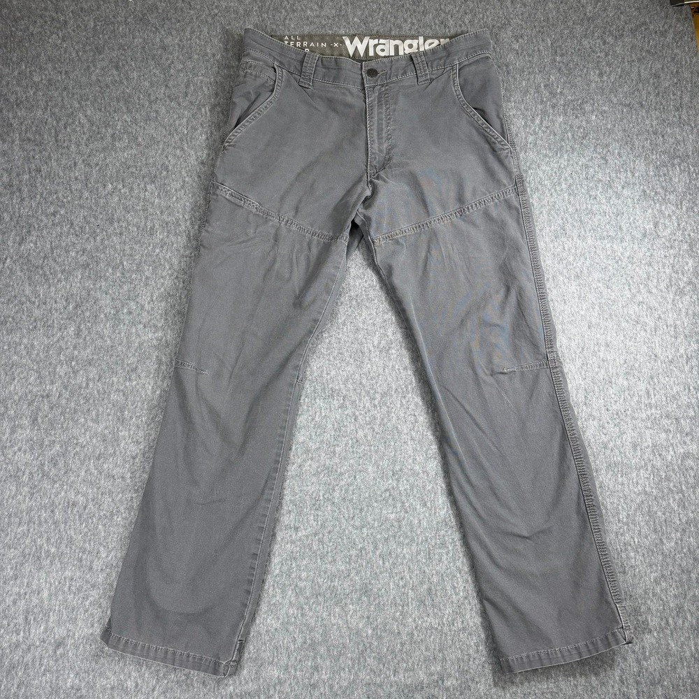 Wrangler‎ Pants Mens 32x30 Grey ATG All Terrain Gear Straight Outdoor Distressed